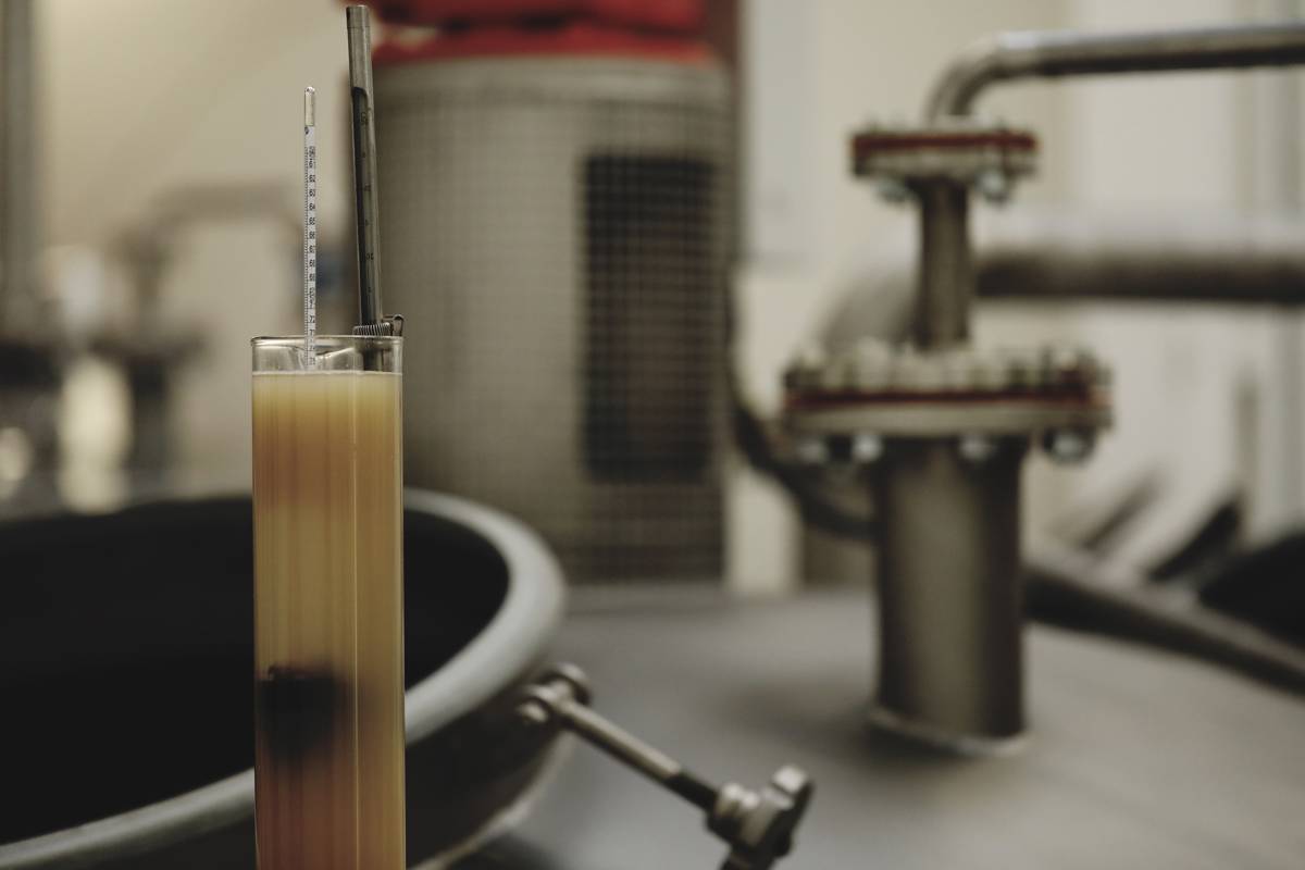 Wash sample drawn from stainless steel washback after fermentation process