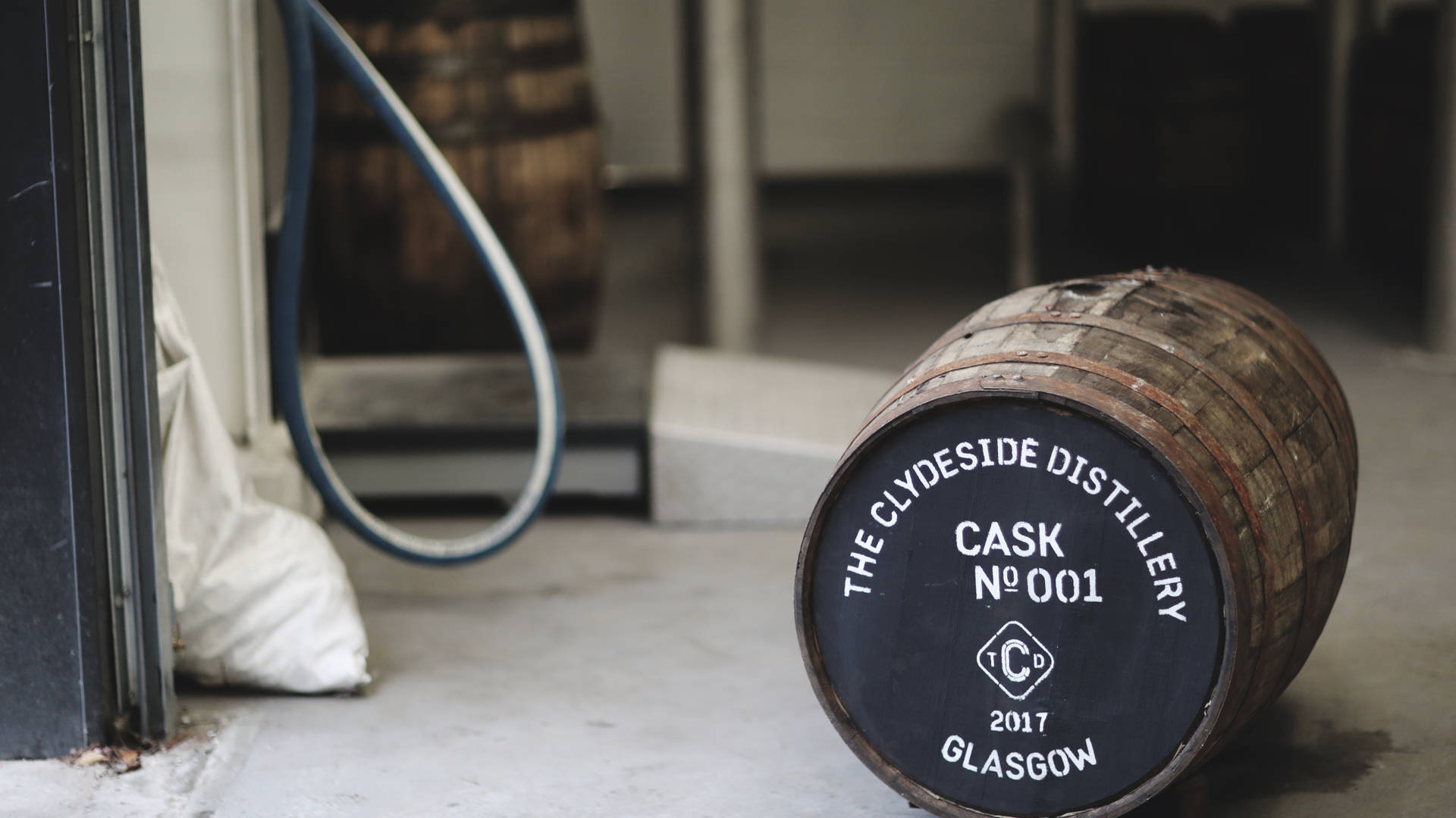 The first cask of Clydeside Single Malt Whisky in our filling store 
