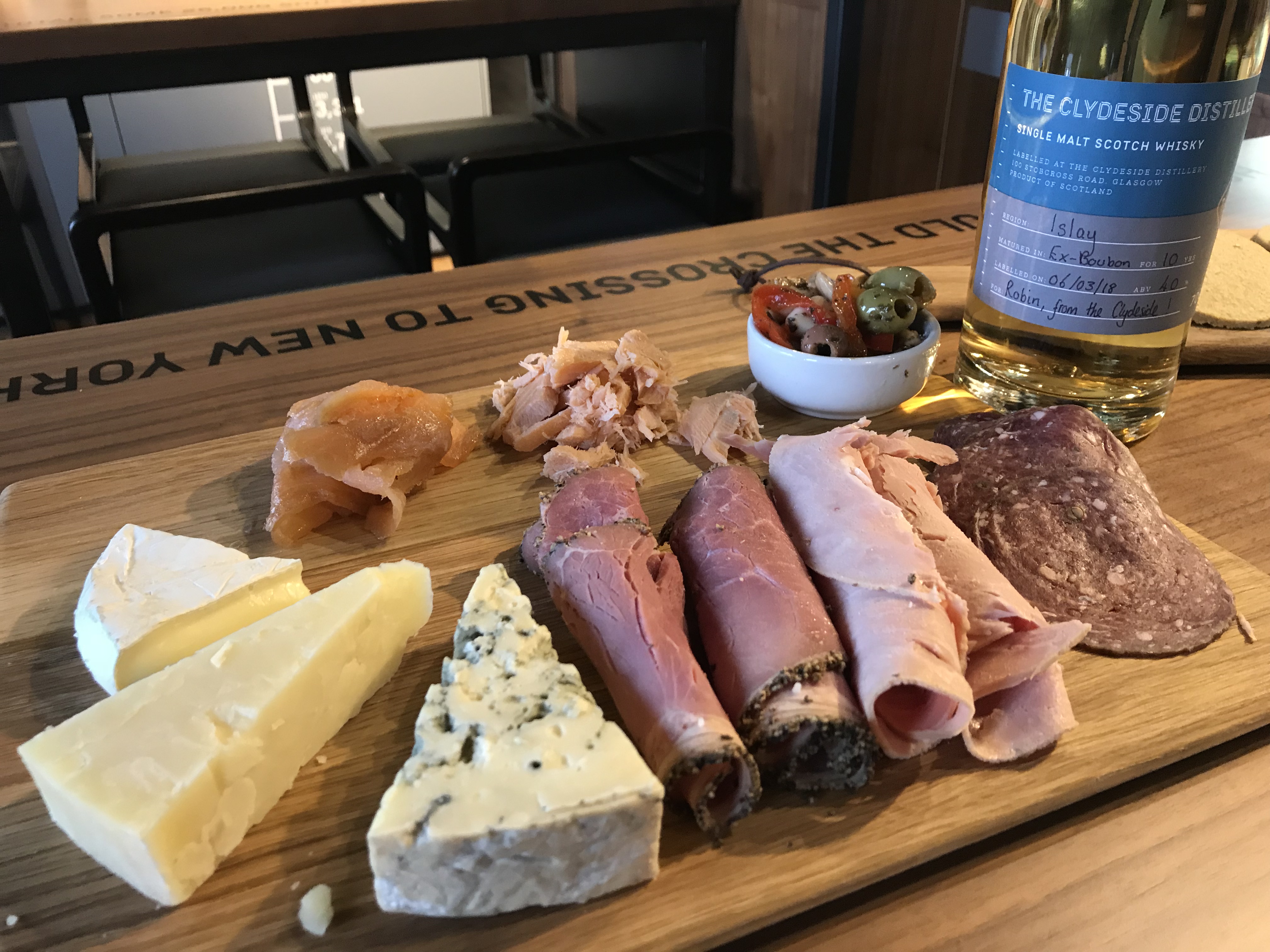 a meat and cheese platter